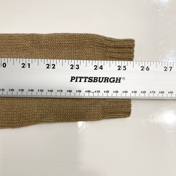 MASSIMO DUTTI Sweater S Cashmere Angora Wool Belt-Buckle-Shoulder Tan/Beige - Picture 12 of 12